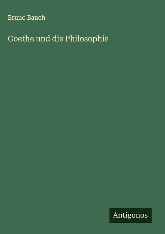 Produktbild: Goethe und die Philosophie