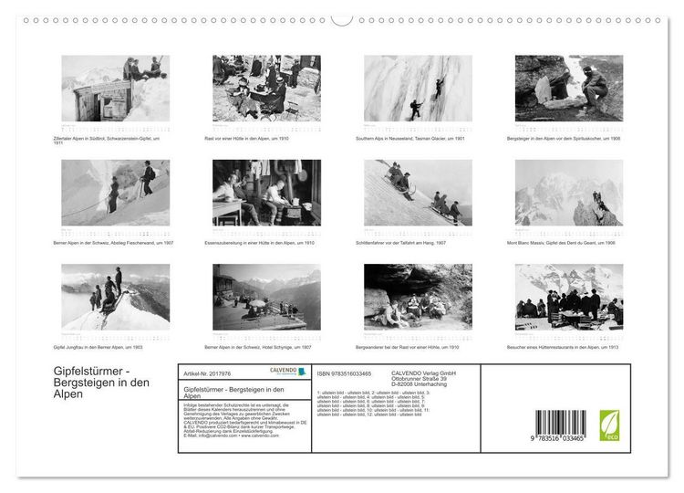 Produktbild: Gipfelst&uuml;rmer - Bergsteigen in den Alpen (hochwertiger Premium Wandkalender 2026 DIN A2 quer), Kunstdruck in Hochglanz