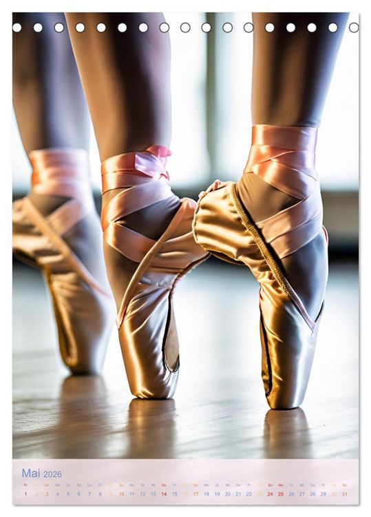 Produktbild: Mit Tutu und Spitzenschuhen Impressionen aus dem Ballett (Tischkalender 2026 DIN A5 hoch), CALVENDO Monatskalender