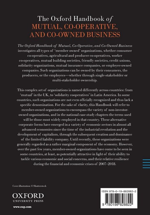 Produktbild: The Oxford Handbook of Mutual, Co-Operative & Co-Owned Business