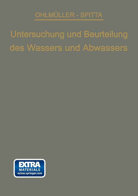 Produktbild: Die Untersuchung und Beurteilung des Wassers und des Abwassers