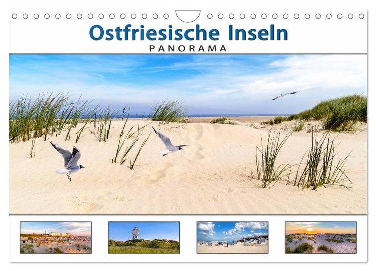 Produktbild: PANORAMA - Ostfriesische Inseln (Wandkalender 2026 DIN A4 quer), CALVENDO Monatskalender