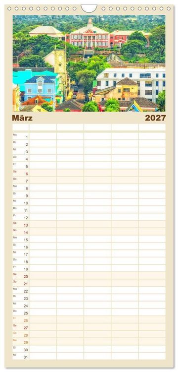 Produktbild: Familienplaner 2027 - Nassau - Stadt mit karibischem Flair mit 5 Spalten (Wandkalender, 21 x 45 cm) CALVENDO