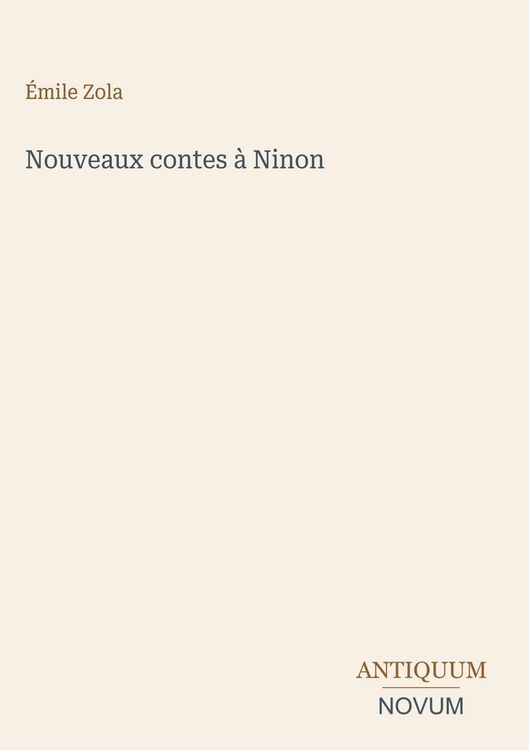 Produktbild: Nouveaux contes &agrave; Ninon