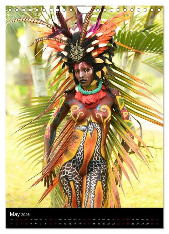 Produktbild: Equatorial Guinea Bodypainting Festival (Wall Calendar 2026 DIN A4 portrait), CALVENDO 12 Month Wall Calendar