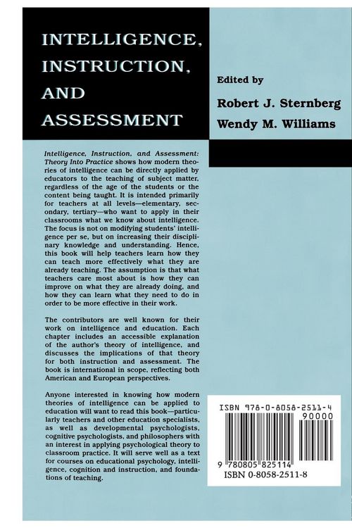 Produktbild: Intelligence, Instruction, and Assessment