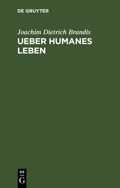 Produktbild: Ueber humanes Leben