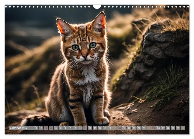 Produktbild: Hier kommt Mietzi (Wandkalender 2026 DIN A3 quer), CALVENDO Monatskalender