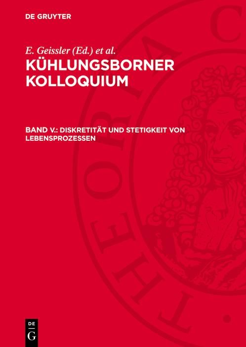Produktbild: Diskretit&auml;t und Stetigkeit von Lebensprozessen