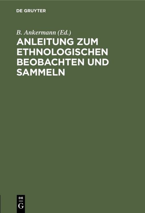 Produktbild: Anleitung zum ethnologischen Beobachten und Sammeln