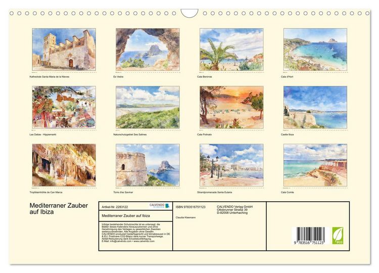 Produktbild: Mediterraner Zauber auf Ibiza (Wandkalender 2027 DIN A3 quer), CALVENDO Monatskalender