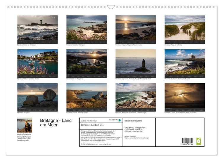 Produktbild: Bretagne - Land am Meer (Wandkalender 2026 DIN A2 quer), CALVENDO Monatskalender