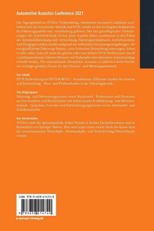 Produktbild: Automotive Acoustics Conference 2021