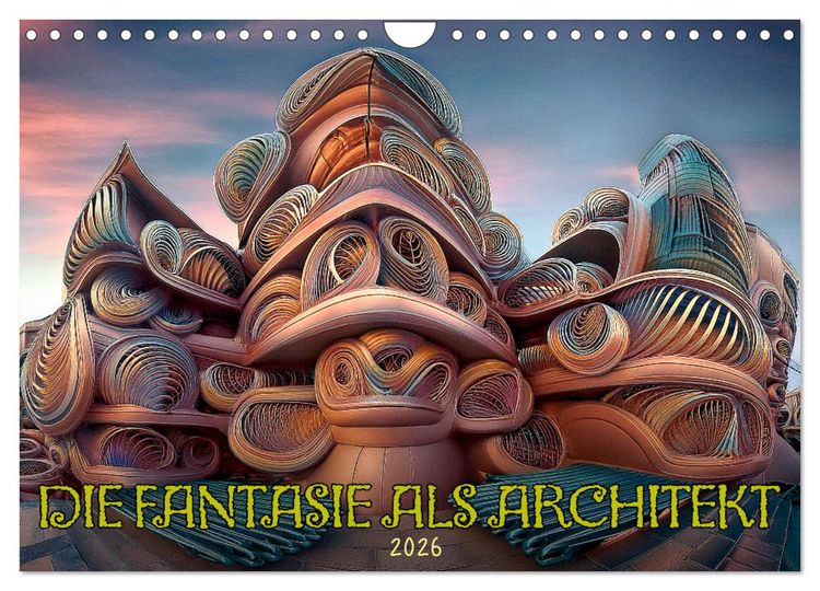 Produktbild: Die Fantasie als Architekt (Wandkalender 2026 DIN A4 quer), CALVENDO Monatskalender
