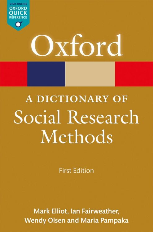 Produktbild: A Dictionary of Social Research Methods