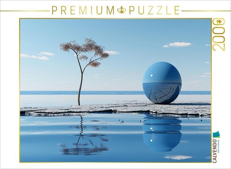Produktbild: CALVENDO Puzzle Blaue Kugel | 2000 Teile Lege-Gr&ouml;&szlig;e 90x67cm Foto-Puzzle f&uuml;r gl&uuml;ckliche Stunden