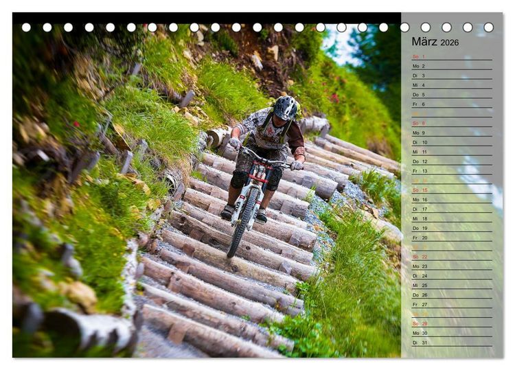 Produktbild: Downhill Moments (Tischkalender 2026 DIN A5 quer), CALVENDO Monatskalender