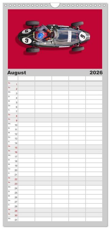 Produktbild: Familienplaner 2026 - Legenden des Rennsports - Formel Junior 1955-1965 mit 5 Spalten (Wandkalender, 21 x 45 cm) CALVENDO