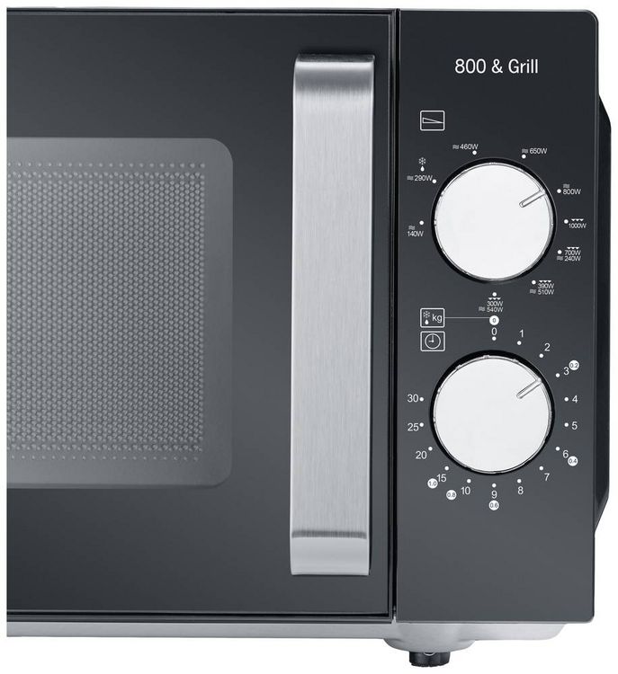 Produktbild: Severin MW 7762 Mikrowelle Schwarz, Edelstahl 800W Grillfunktion