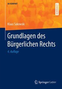 Produktbild: Grundlagen des B&uuml;rgerlichen Rechts