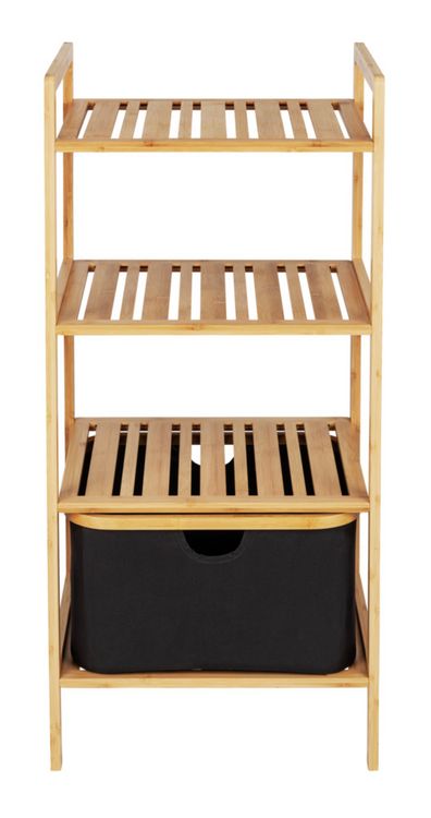 Produktbild: Regal mit 3 Etagen Mod. Ecori,  Bambus, recyceltes Polyester
