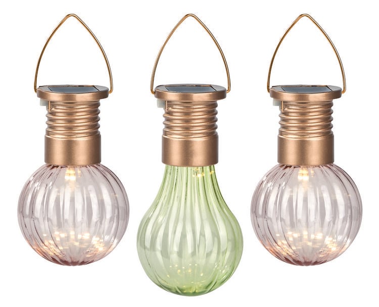 Produktbild: Blatt & Bl&uuml;te Solar-Lichter 3er Set