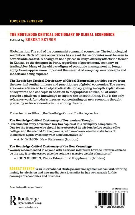 Produktbild: Routledge Companion to Global Economics