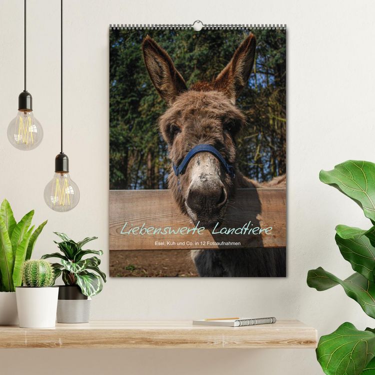 Produktbild: Liebenswerte Landtiere (Wandkalender 2026 DIN A2 hoch), CALVENDO Monatskalender