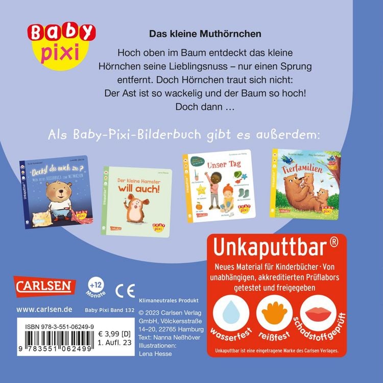 Produktbild: Baby Pixi (unkaputtbar) 132: Das kleine Muth&ouml;rnchen