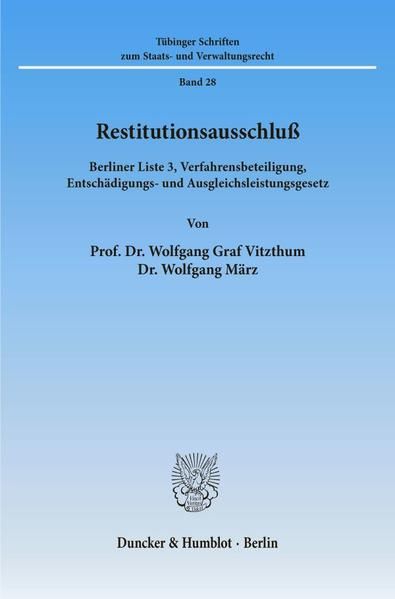 Produktbild: Restitutionsausschlu&szlig;.