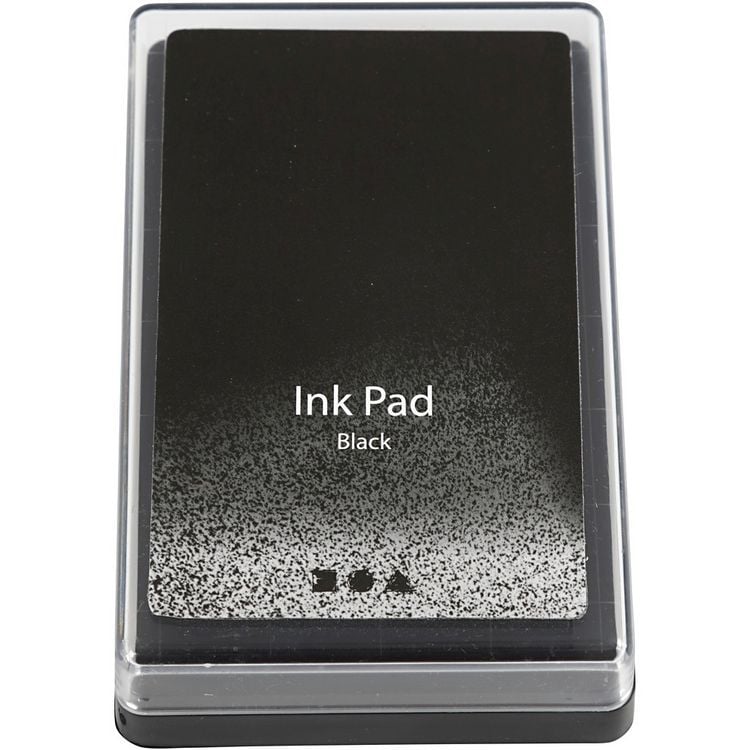 Produktbild: Creativ Company Stempelkissen, H 2 cm, Gr&ouml;&szlig;e 9x6 cm, Schwarz, 1 Stk