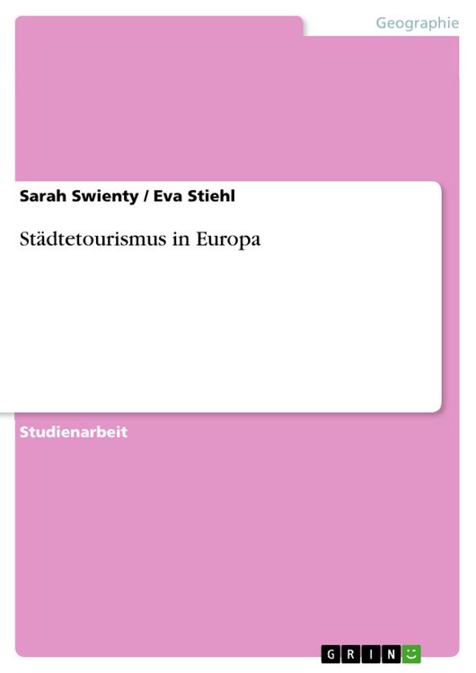 Produktbild: St&auml;dtetourismus in Europa