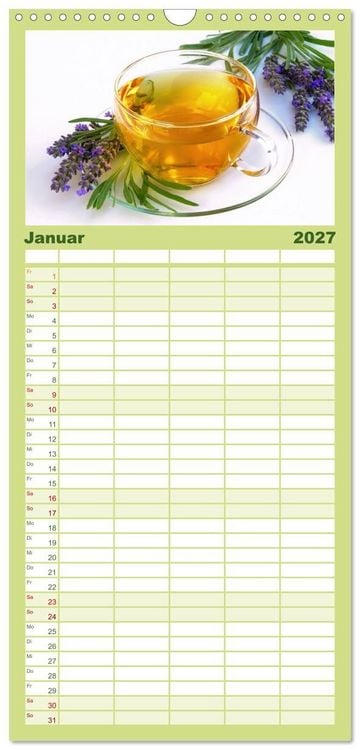 Produktbild: Familienplaner 2027 - Arzneipflanzen mit 5 Spalten (Wandkalender, 21 x 45 cm) CALVENDO