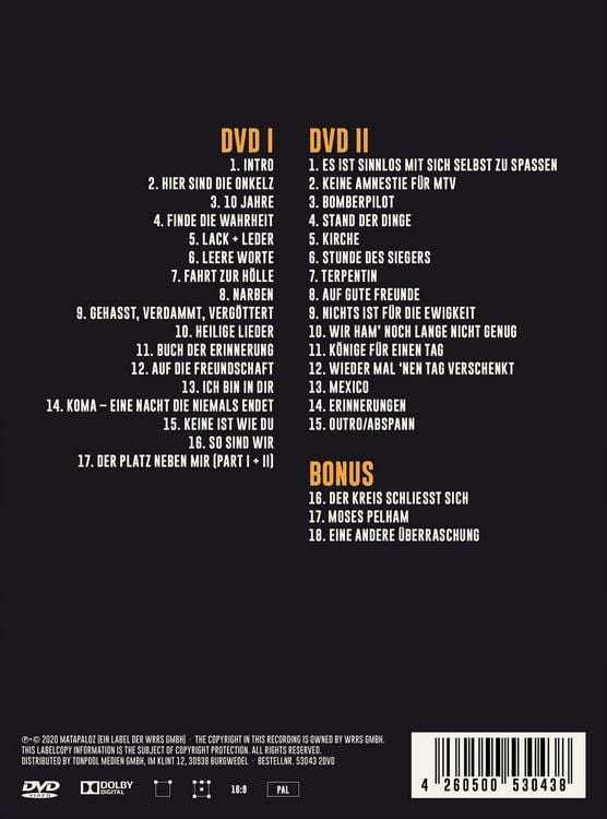 Produktbild: B&ouml;hse Onkelz - Live in Frankfurt 2018 [2 DVDs]