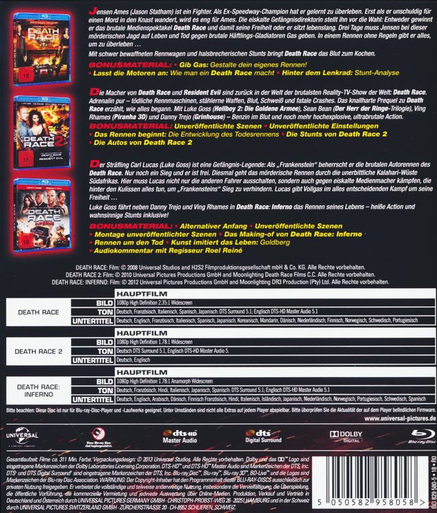 Produktbild: Death Race 1-3 [3 BRs]