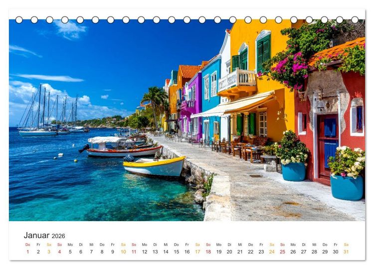 Produktbild: Cura&ccedil;ao - paradiesische Insel in der Karibik (Tischkalender 2026 DIN A5 quer), CALVENDO Monatskalender