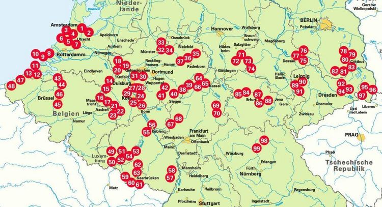 Produktbild: BVA Die 99 sch&ouml;nsten Radtouren f&uuml;r Camper in Deutschlands Mitte, Belgien, Luxemburg und den s&uuml;dlichen Niederlanden