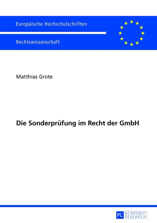 Produktbild: Die Sonderpr&uuml;fung im Recht der GmbH