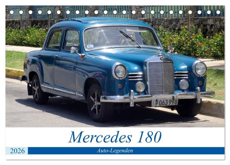 Produktbild: Auto-Legenden - Mercedes 180 (Tischkalender 2026 DIN A5 quer), CALVENDO Monatskalender