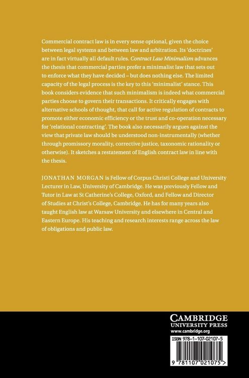 Produktbild: Contract Law Minimalism