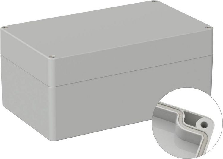 Produktbild: TRU COMPONENTS TC-9065524 Outdoor-Geh&auml;use 200 x 120 x 90 Polycarbonat Lichtgrau (RAL 7035) 1 St.