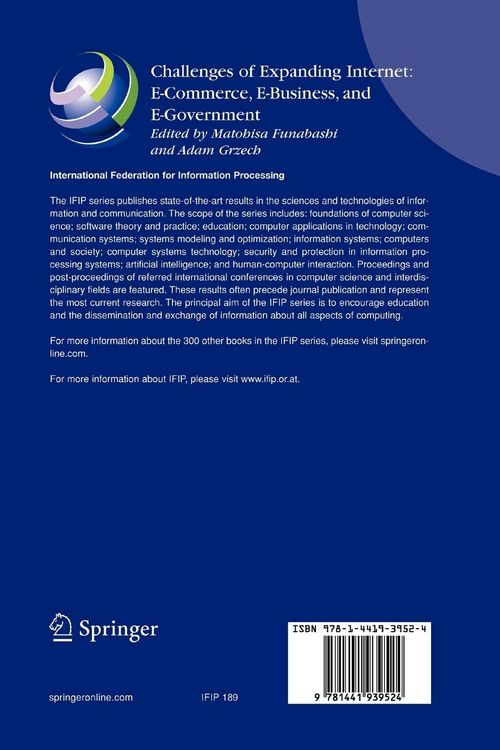 Produktbild: Challenges of Expanding Internet: E-Commerce, E-Business, and E-Government