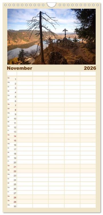 Produktbild: Familienplaner 2026 - Schliersee-Idylle mit 5 Spalten (Wandkalender, 21 x 45 cm) CALVENDO