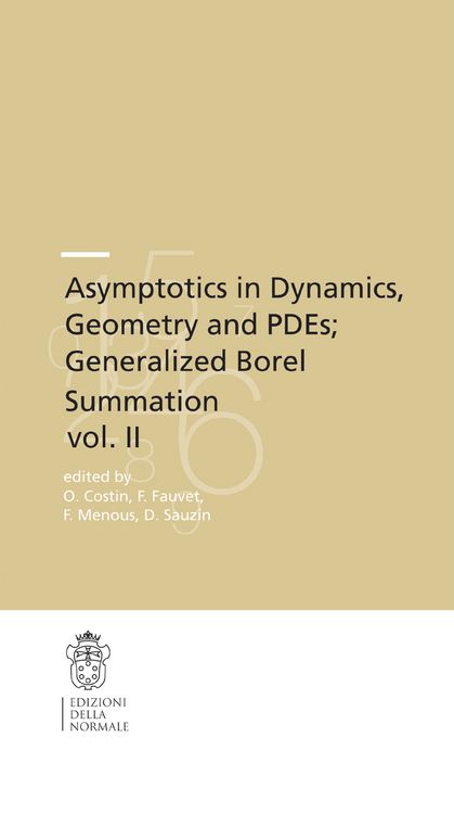 Produktbild: Asymptotics in Dynamics, Geometry and PDEs; Generalized Borel Summation