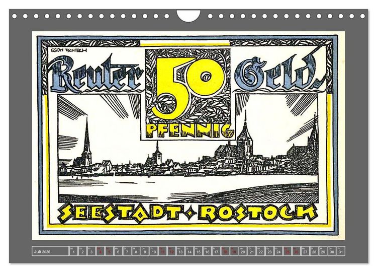Produktbild: Gru&szlig; aus Rostock (Wandkalender 2026 DIN A4 quer), CALVENDO Monatskalender