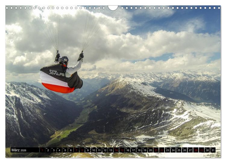 Produktbild: Paragliding - unvergessliche Momente erleben (Wandkalender 2026 DIN A3 quer), CALVENDO Monatskalender