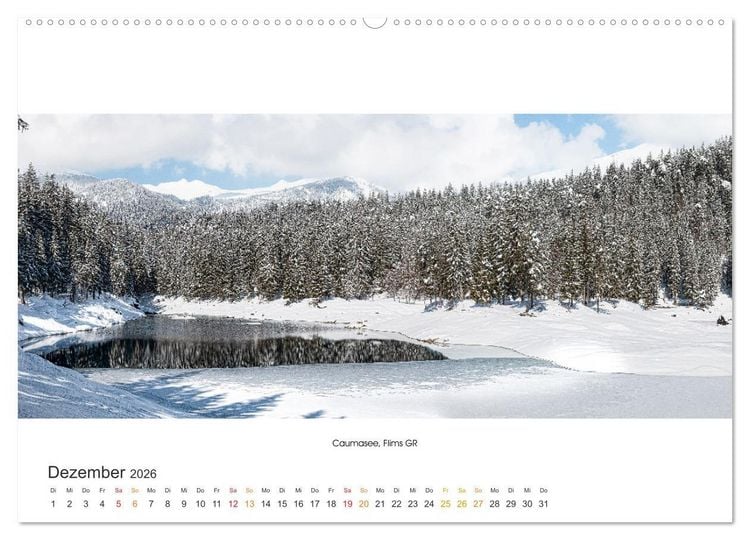 Produktbild: Bergseen Schweiz von Urs M&uuml;hlich (Wandkalender 2026 DIN A2 quer), CALVENDO Monatskalender