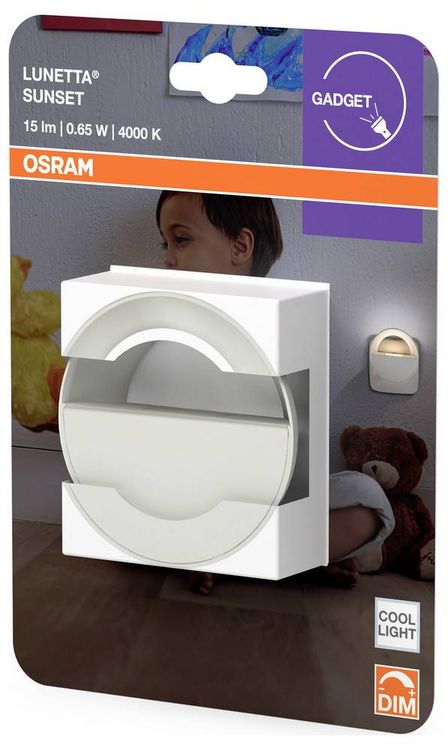 Produktbild: OSRAM HOMELIGHTING Lunetta Sunset 840 White LED-Nachtlicht 0.65W Kaltwei&szlig; Wei&szlig;