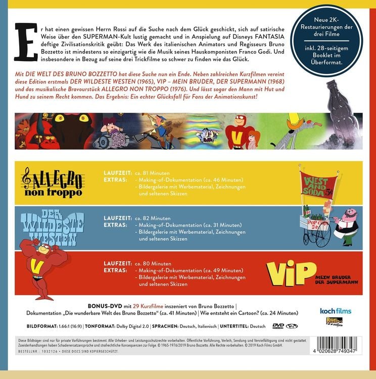 Produktbild: Die Welt des Bruno Bozzetto (+ Bonus-DVD) [3 DVDs]