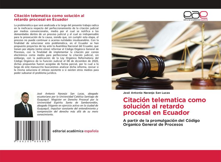 Produktbild: Citaci&oacute;n telematica como soluci&oacute;n al retardo procesal en Ecuador
